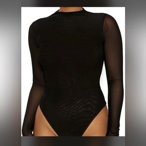 NWOT Naked Wardrobe share mesh bodysuit M